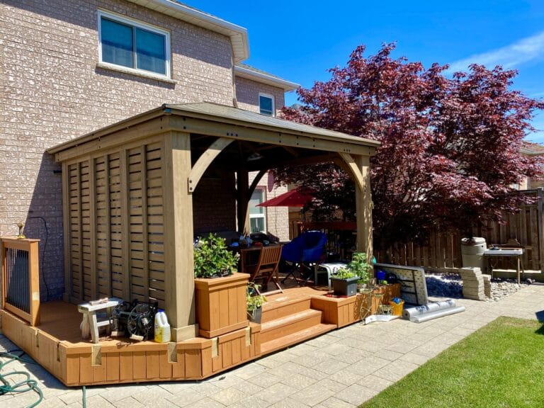 Backyard pergola and deck installation Toronto